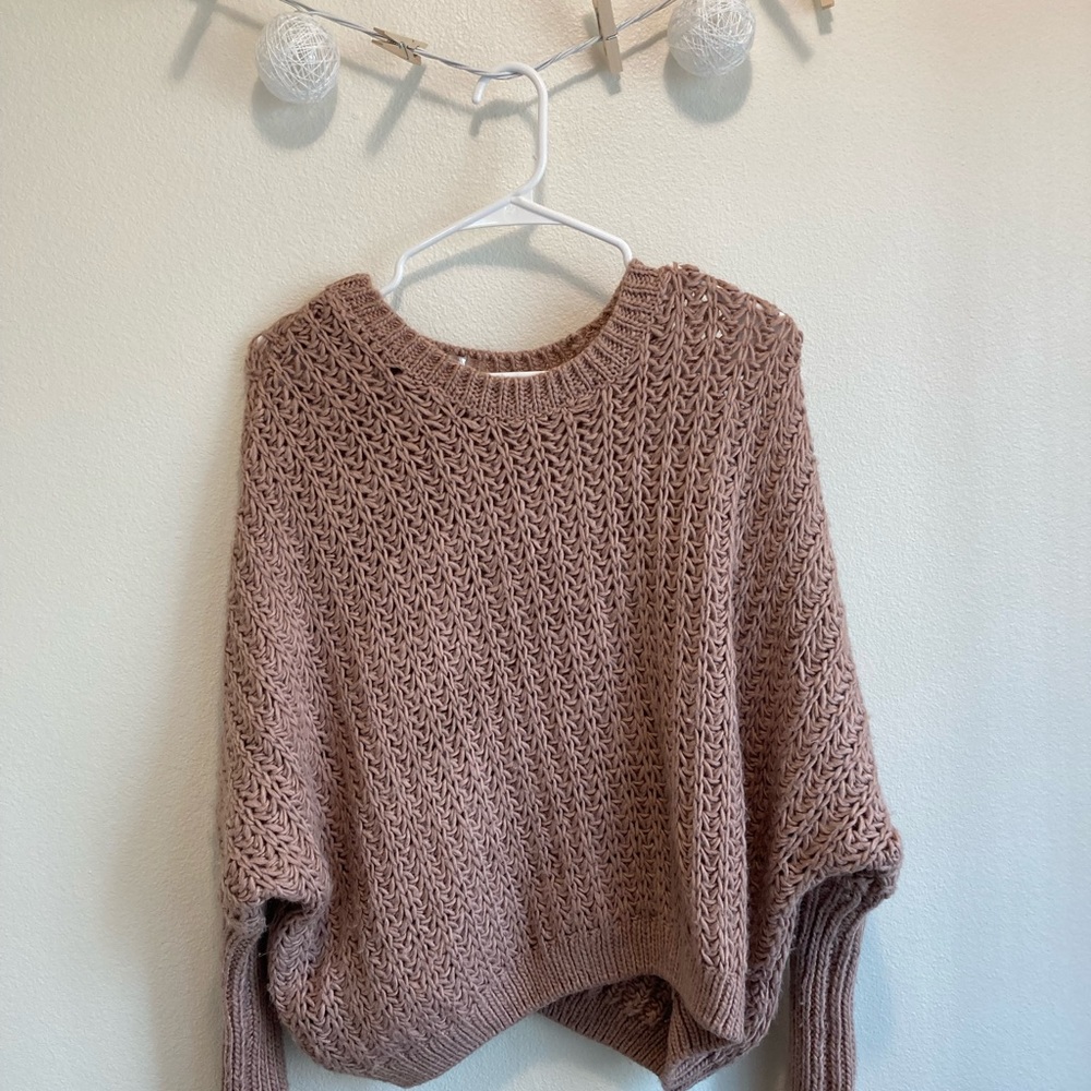 Light Pink Chunky Knit Sweater